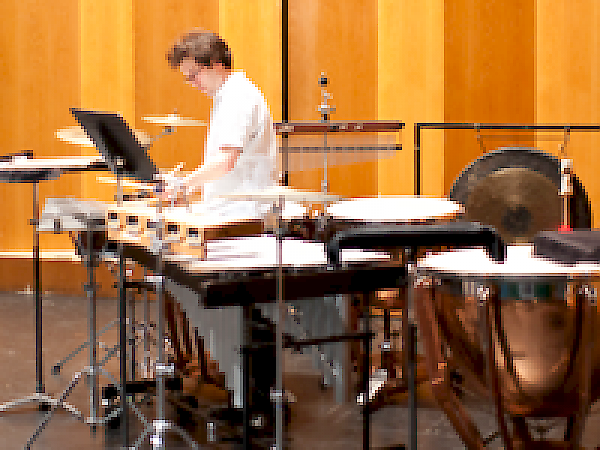Matt Gold and the percussion set-up